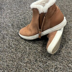 Kate Spade Tan Ankle Boots with Faux Fur